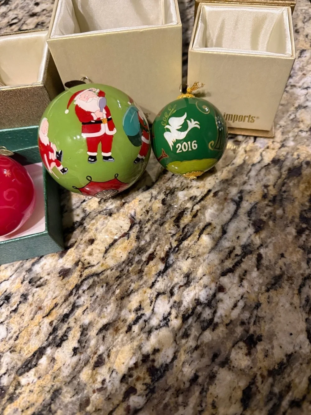Pier 1 Hand-Painted Holiday Ornaments All four for one price